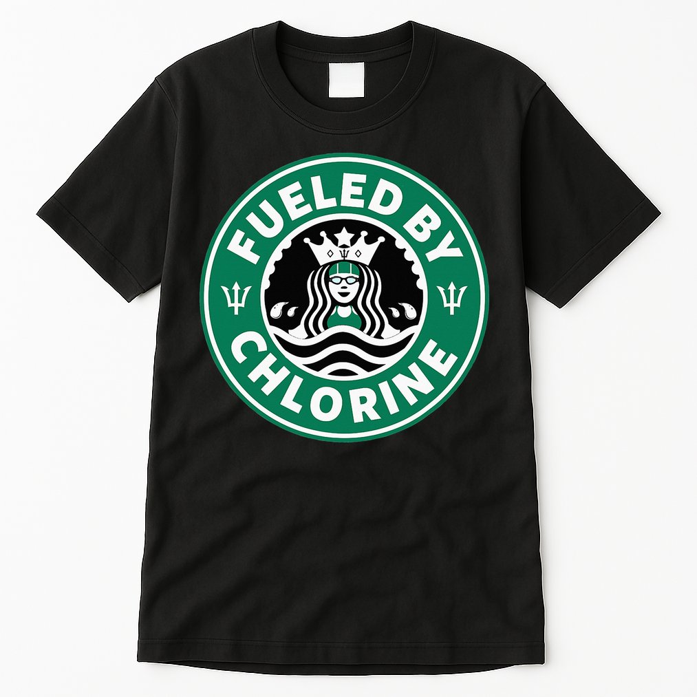 Swim Team Swimming Funny Parody Fueled by Chlorine Tall T-Shirt