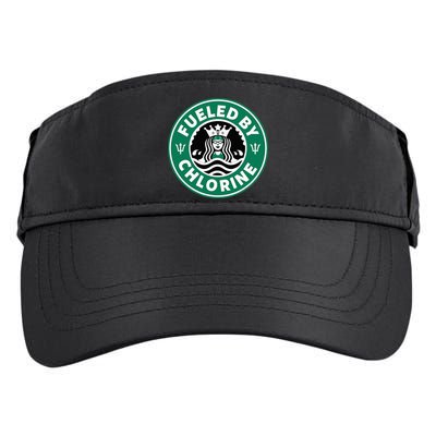 Swim Team Swimming Funny Parody Fueled by Chlorine Adult Drive Performance Visor