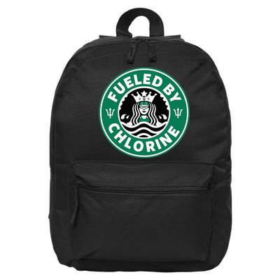 Swim Team Swimming Funny Parody Fueled by Chlorine 16 in Basic Backpack
