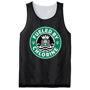 Swim Team Swimming Funny Parody Fueled by Chlorine Mesh Reversible Basketball Jersey Tank