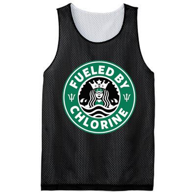 Swim Team Swimming Funny Parody Fueled by Chlorine Mesh Reversible Basketball Jersey Tank