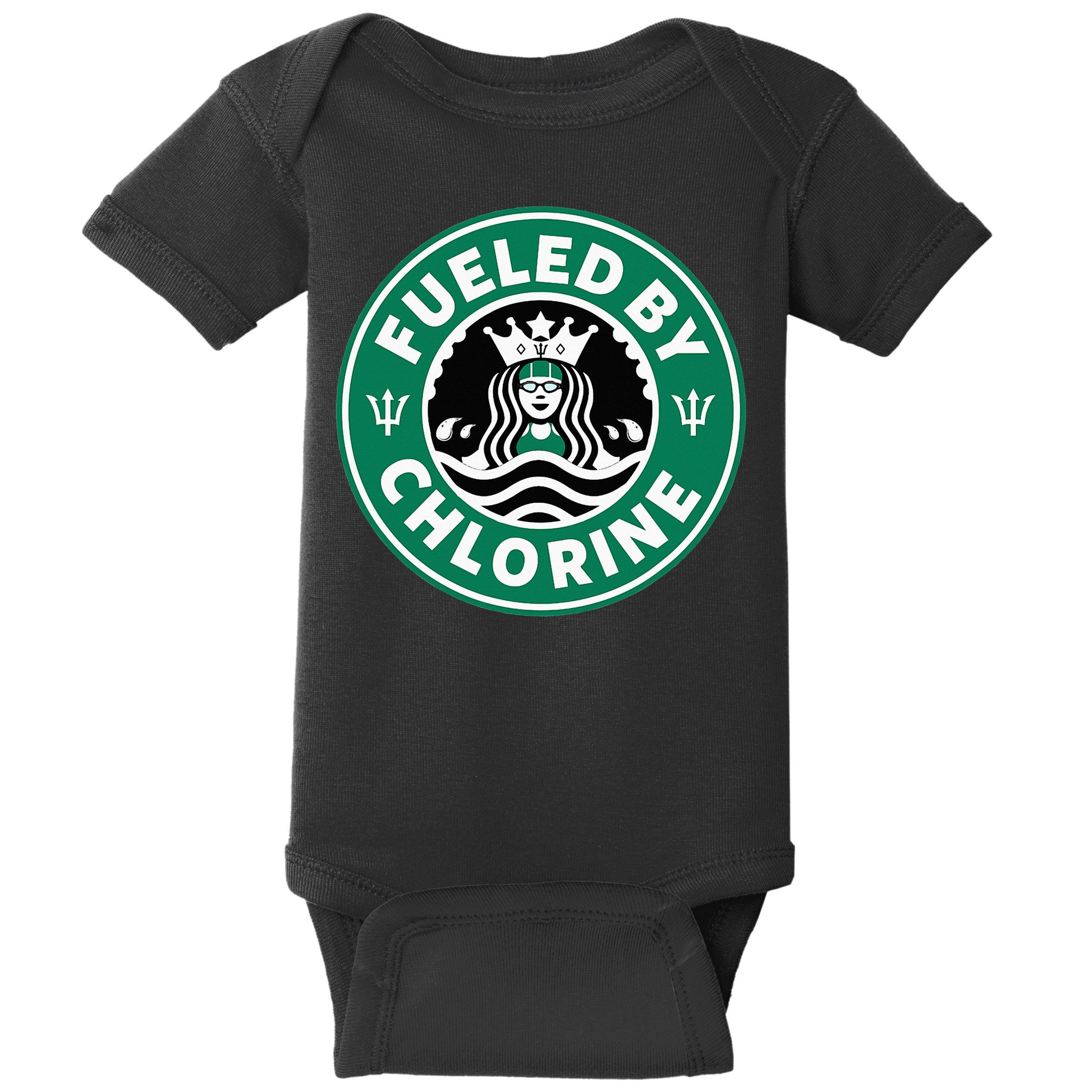 Swim Team Swimming Funny Parody Fueled by Chlorine Baby Bodysuit