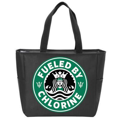 Swim Team Swimming Funny Parody Fueled by Chlorine Zip Tote Bag