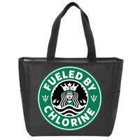 Swim Team Swimming Funny Parody Fueled by Chlorine Zip Tote Bag