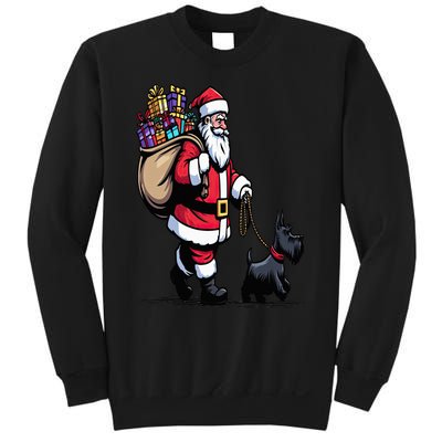 Scottish Terrier Santa Claus Funny Dog Christmas Sweatshirt