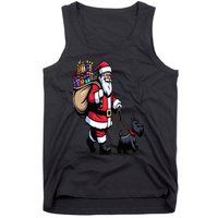 Scottish Terrier Santa Claus Funny Dog Christmas Tank Top