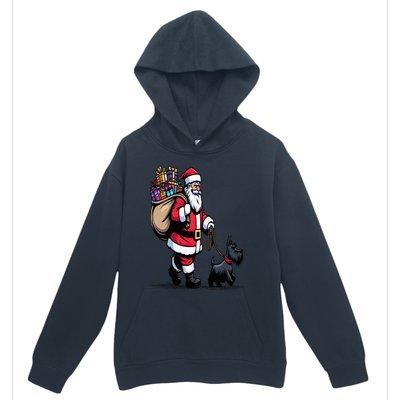 Scottish Terrier Santa Claus Funny Dog Christmas Urban Pullover Hoodie