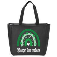 Stronger Than Scoliosis Rainbow Zip Tote Bag
