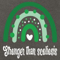 Stronger Than Scoliosis Rainbow Cotton Canvas Backpack