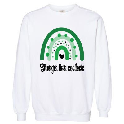 Stronger Than Scoliosis Rainbow Garment-Dyed Sweatshirt