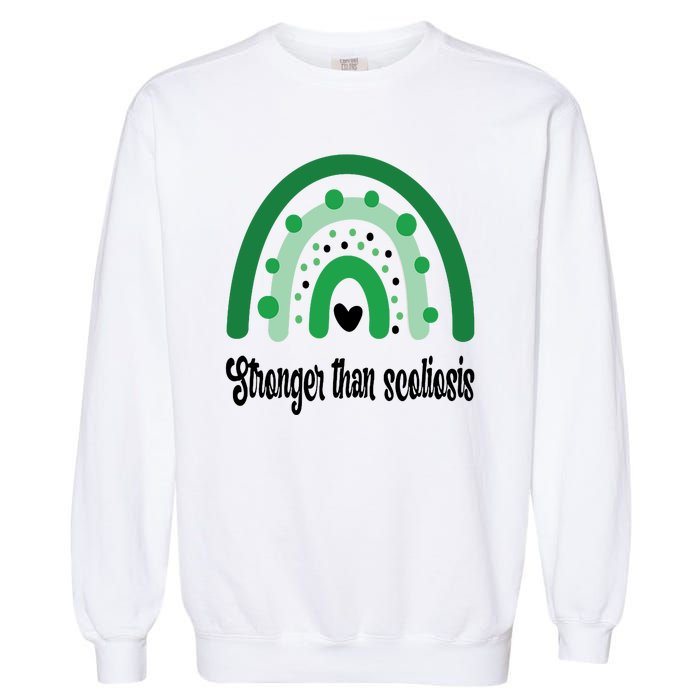 Stronger Than Scoliosis Rainbow Garment-Dyed Sweatshirt