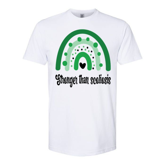 Stronger Than Scoliosis Rainbow Softstyle CVC T-Shirt