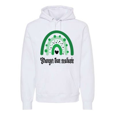 Stronger Than Scoliosis Rainbow Premium Hoodie