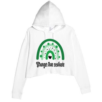 Stronger Than Scoliosis Rainbow Crop Fleece Hoodie