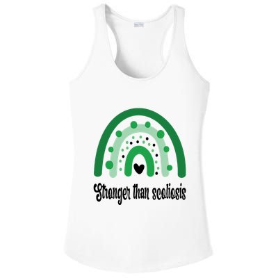 Stronger Than Scoliosis Rainbow Ladies PosiCharge Competitor Racerback Tank