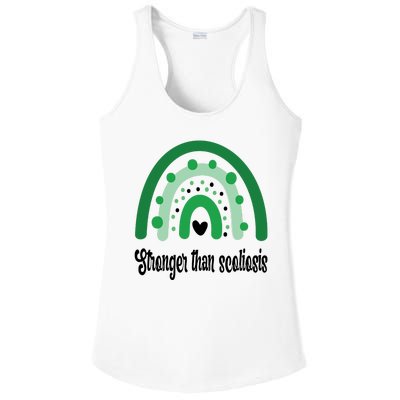 Stronger Than Scoliosis Rainbow Ladies PosiCharge Competitor Racerback Tank