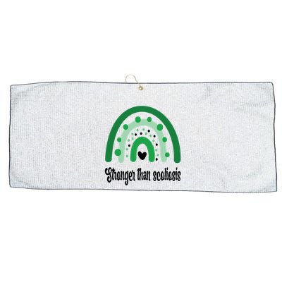 Stronger Than Scoliosis Rainbow Large Microfiber Waffle Golf Towel