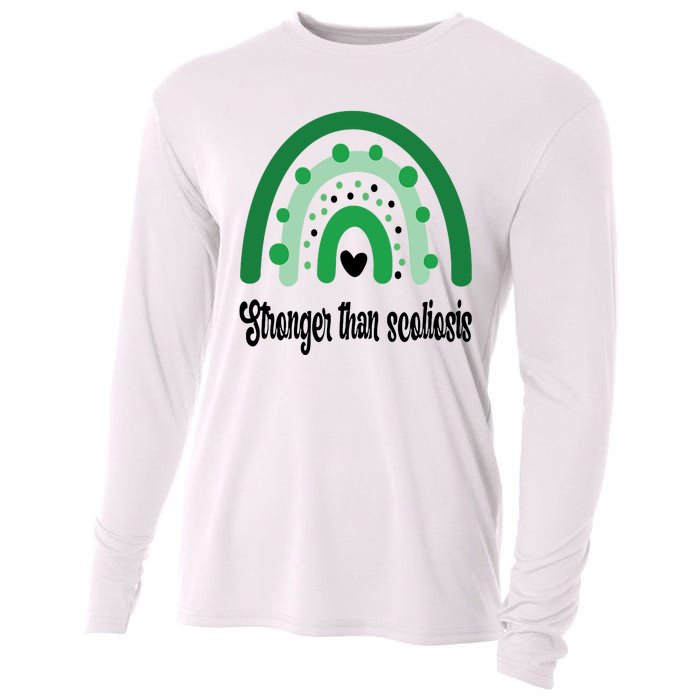 Stronger Than Scoliosis Rainbow Cooling Performance Long Sleeve Crew