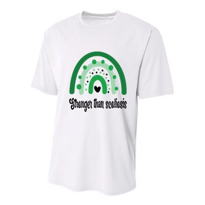 Stronger Than Scoliosis Rainbow Youth Performance Sprint T-Shirt