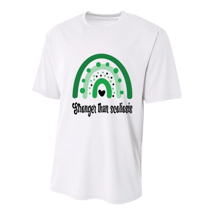 Stronger Than Scoliosis Rainbow Youth Performance Sprint T-Shirt