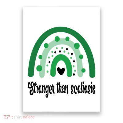 Stronger Than Scoliosis Rainbow Poster