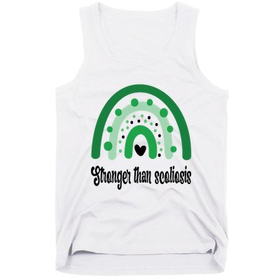 Stronger Than Scoliosis Rainbow Tank Top