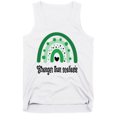 Stronger Than Scoliosis Rainbow Tank Top