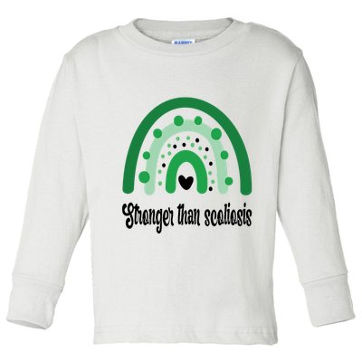 Stronger Than Scoliosis Rainbow Toddler Long Sleeve Shirt