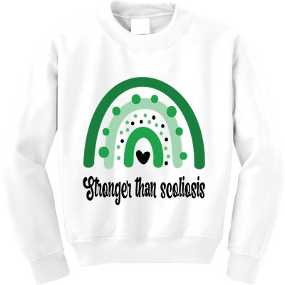 Stronger Than Scoliosis Rainbow Kids Sweatshirt