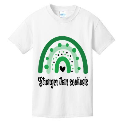 Stronger Than Scoliosis Rainbow Kids T-Shirt