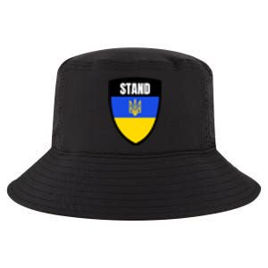 Stand Tactical Support Ukrainian Flag Shield I Stand With Ukraine Military Cool Comfort Performance Bucket Hat