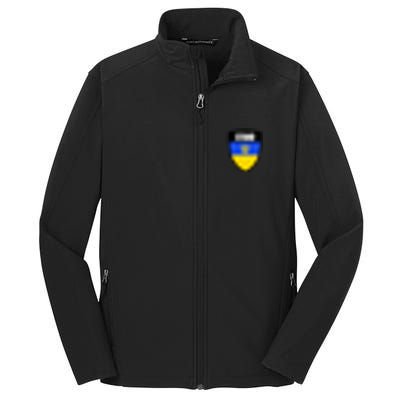 Stand Tactical Support Ukrainian Flag Shield I Stand With Ukraine Military Core Soft Shell Jacket