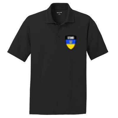 Stand Tactical Support Ukrainian Flag Shield I Stand With Ukraine Military PosiCharge RacerMesh Polo