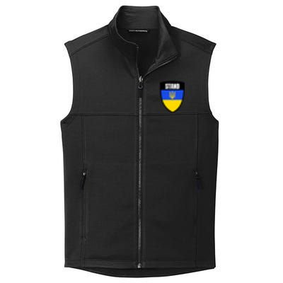 Stand Tactical Support Ukrainian Flag Shield I Stand With Ukraine Military Collective Smooth Fleece Vest