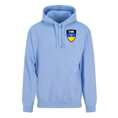 Stand Tactical Support Ukrainian Flag Shield I Stand With Ukraine Military Unisex Surf Hoodie