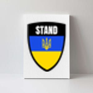 Stand Tactical Support Ukrainian Flag Shield I Stand With Ukraine Military Canvas