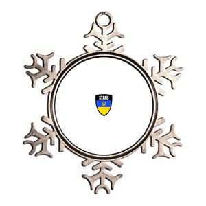 Stand Tactical Support Ukrainian Flag Shield I Stand With Ukraine Military Metallic Star Ornament