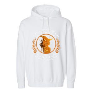 Sagittarius The Soul Of A Witch Zodiac Sign Birthday Cool Gift Garment-Dyed Fleece Hoodie