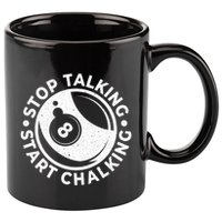 Stop Talking Start Chalking Billard 8ball Pool Billiards Funny Gift 11oz C Handle Ceramic Mug