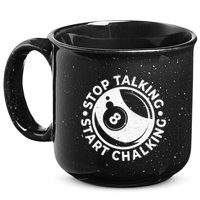 Stop Talking Start Chalking Billard 8ball Pool Billiards Funny Gift 15oz Campfire Ceramic Mug
