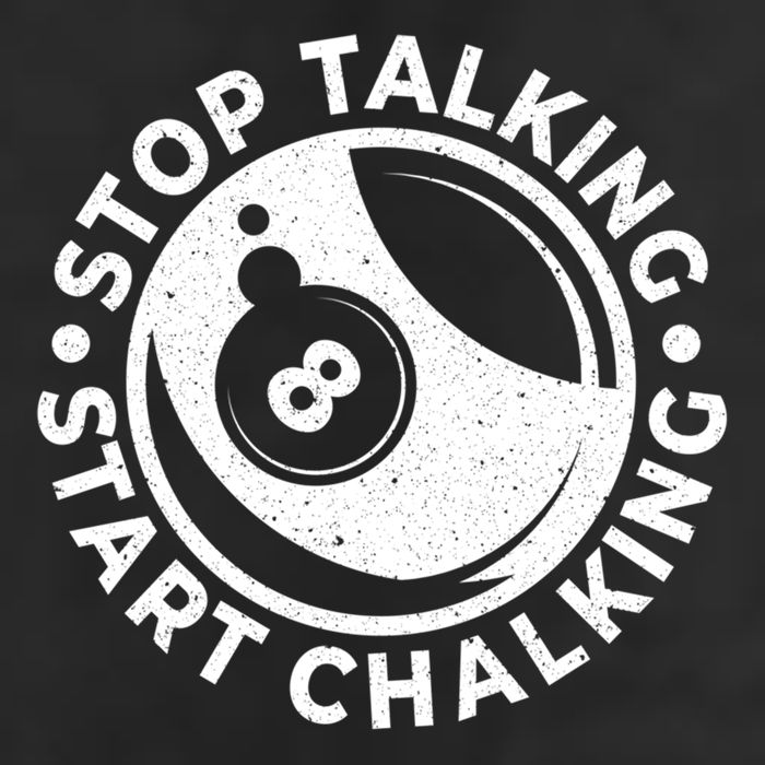Stop Talking Start Chalking Billard 8ball Pool Billiards Funny Gift Golf Towel