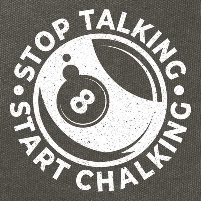 Stop Talking Start Chalking Billard 8ball Pool Billiards Funny Gift Cotton Canvas Backpack