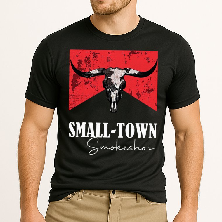 Small Town Smokeshow Oklahoma Smokeshow Western Country Cooling Performance Crew T-Shirt