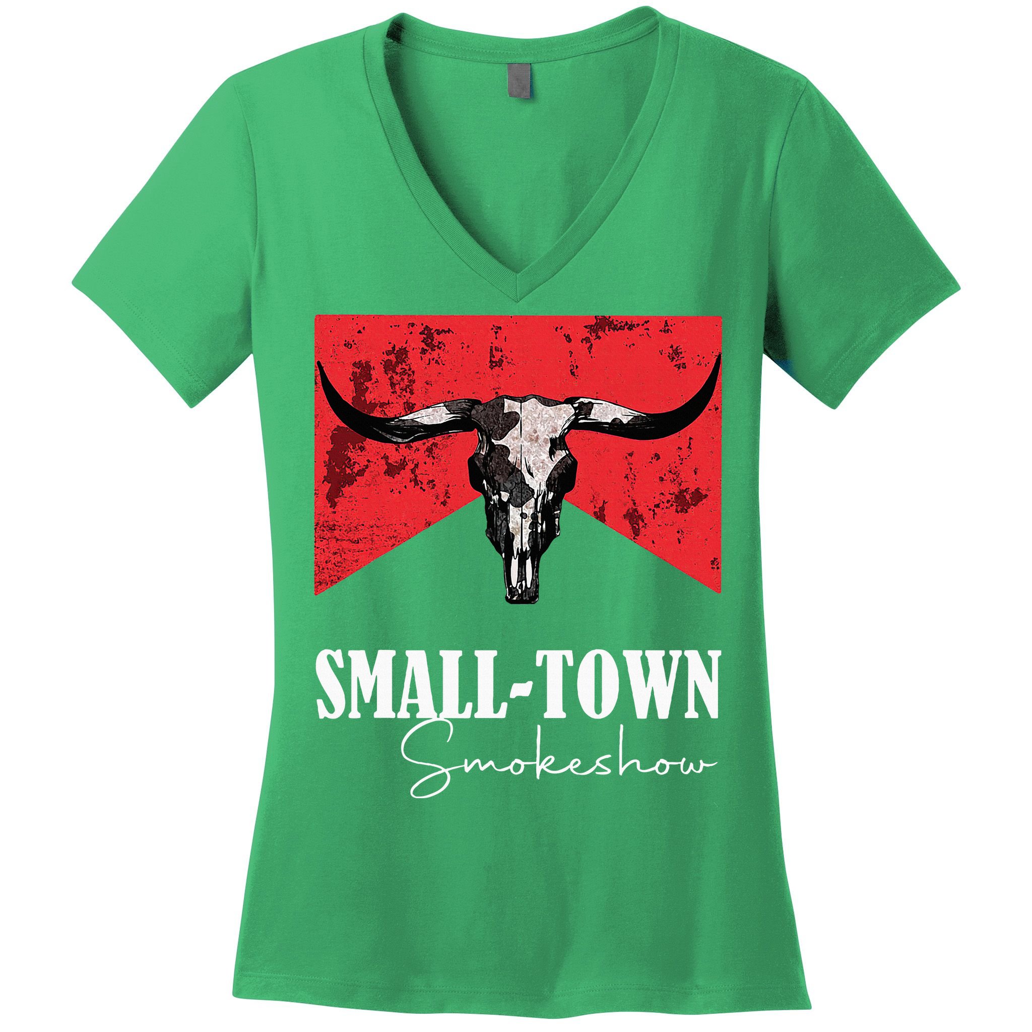 Small Town Smokeshow Oklahoma Smokeshow Western Country Women's V-Neck T-Shirt