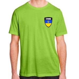 Strong Tactical Support Ukrainian Flag Shield I Stand With Ukraine Military Adult ChromaSoft Performance T-Shirt