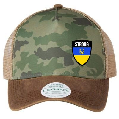 Strong Tactical Support Ukrainian Flag Shield I Stand With Ukraine Military Legacy Tie Dye Trucker Hat