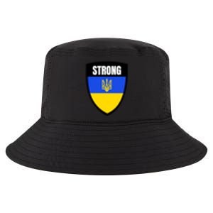 Strong Tactical Support Ukrainian Flag Shield I Stand With Ukraine Military Cool Comfort Performance Bucket Hat