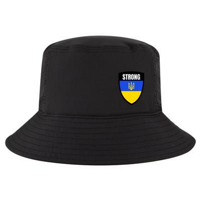 Strong Tactical Support Ukrainian Flag Shield I Stand With Ukraine Military Cool Comfort Performance Bucket Hat