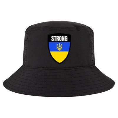 Strong Tactical Support Ukrainian Flag Shield I Stand With Ukraine Military Cool Comfort Performance Bucket Hat