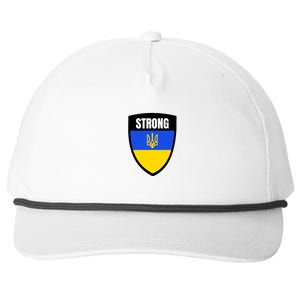 Strong Tactical Support Ukrainian Flag Shield I Stand With Ukraine Military Snapback Five-Panel Rope Hat